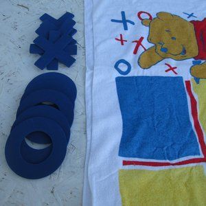 Vintage Disney Winnie the Pooh Tigger Tick Tack Toe Beach Towel New